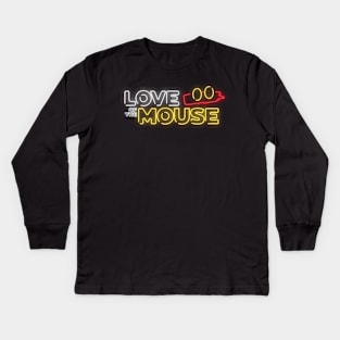 Love of the Mouse Bar Light Kids Long Sleeve T-Shirt